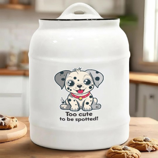 Spotted puppy cartoon Ceramic Cookie Jars