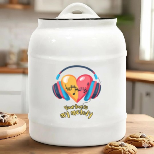 Your Love is My Melody Ceramic Cookie Jars