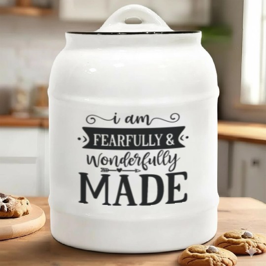 I am fearfully wonderfully made Ceramic Cookie Jars