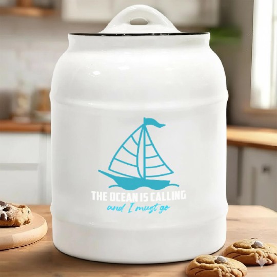 Florida Keys THE OCEAN IS CALLING I MUST GO Ceramic Cookie Jars