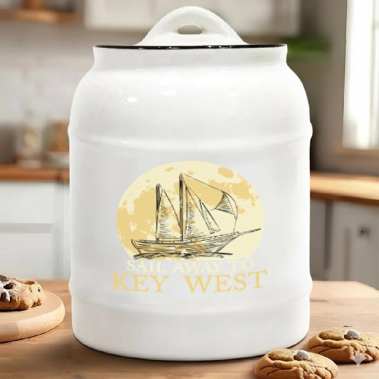 Florida Keys SAIL AWAY TO KEY-WEST Sailing Outfit Ceramic Cookie Jars