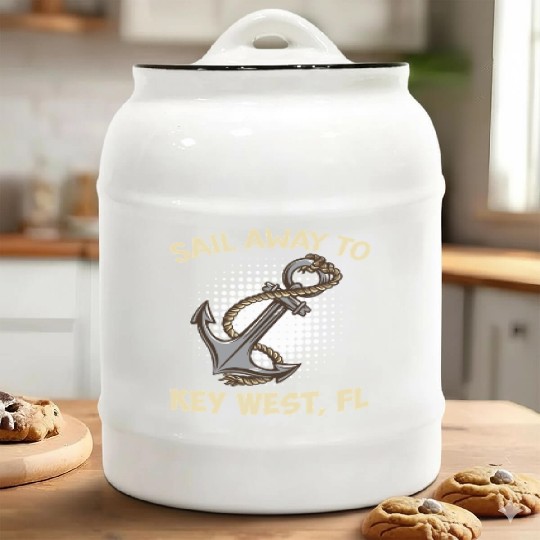 Florida Keys SAIL AWAY TO KEY-WEST Sailing Outfit Ceramic Cookie Jars