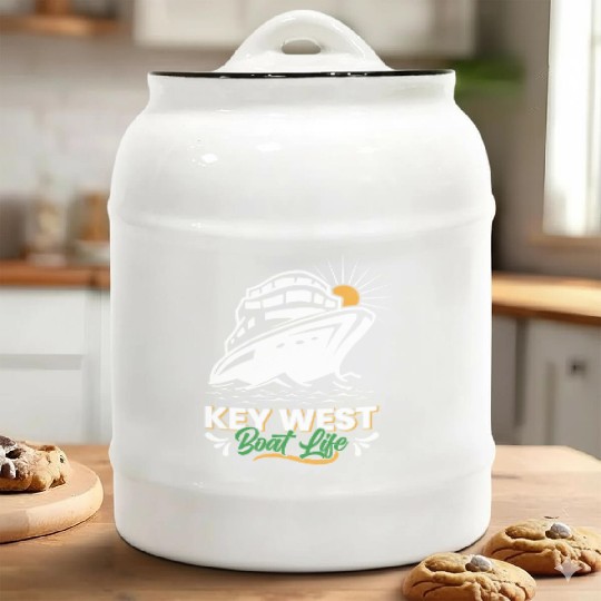 KEY-WEST BOAT LIFE Sailing Florida Keys West Keys Ceramic Cookie Jars