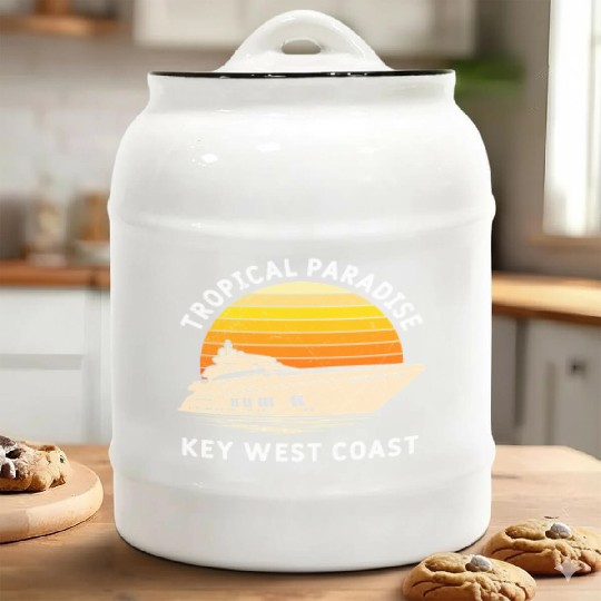 Florida TROPICAL PARADISE KEY-WEST COAST Ceramic Cookie Jars