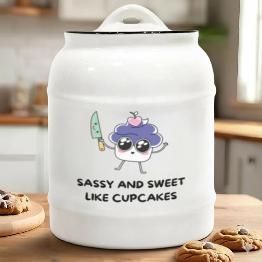 Sassy and Sweet Cupcake Ceramic Cookie Jars