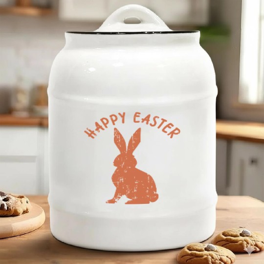 Happy Easter Vintage 90s Bunny Ceramic Cookie Jars