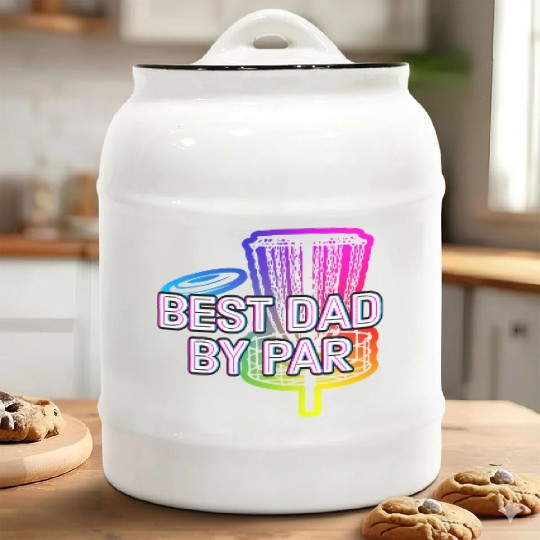 Best Dad by Par Disc Golf Fathers Day Golfer Ceramic Cookie Jars