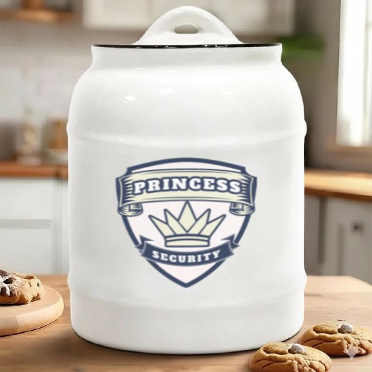 princess security birthday Ceramic Cookie Jars