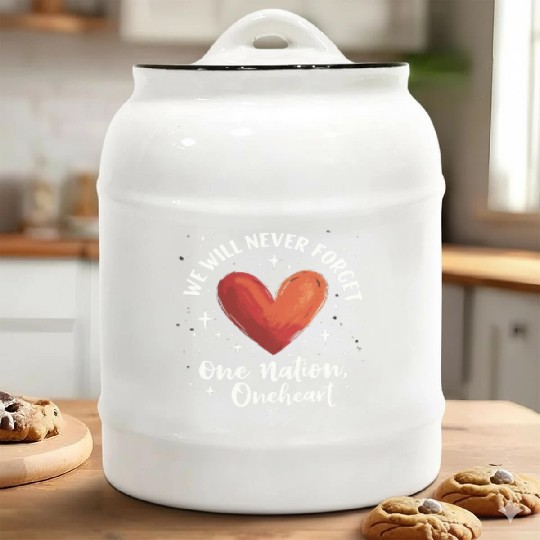 We Will Never Forget One Nation One Heart Ceramic Cookie Jars