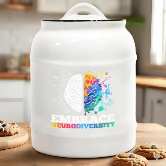 Embrace Neurodiversity Autism Awareness Ceramic Cookie Jars