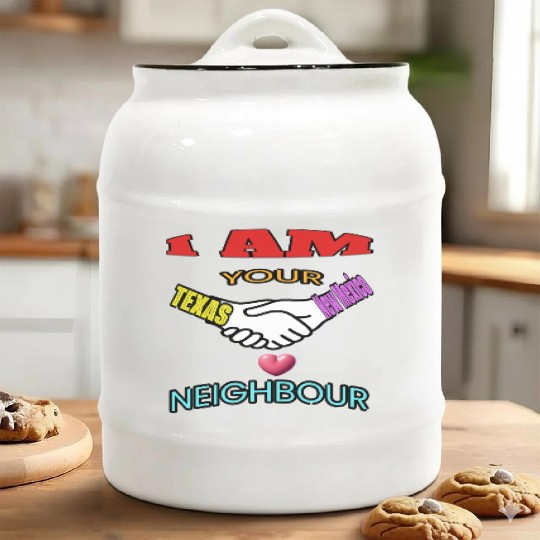 I AM YOUR NEIGHOUR TEXAS AND NEW MEXICO Ceramic Cookie Jars