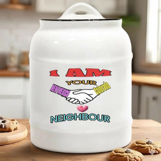 I AM YOUR NEIGHOUR NEW MEXICO AND COLORADO Ceramic Cookie Jars