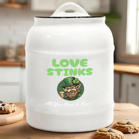 love stinks all you need is beer Ceramic Cookie Jars