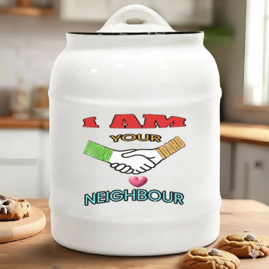 I AM YOUR NEIGHOUR WYOMING AND IDAHO Ceramic Cookie Jars