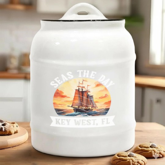 Florida Keys SEAS THE DAY IN KEY-WEST FLORIDA Ceramic Cookie Jars