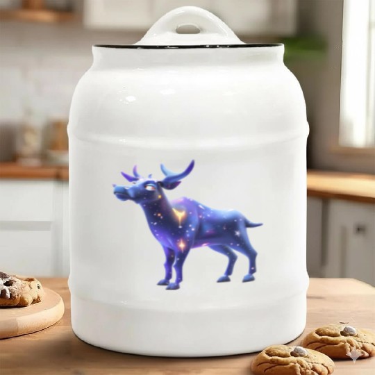 Galaxy Moose Ceramic Cookie Jars