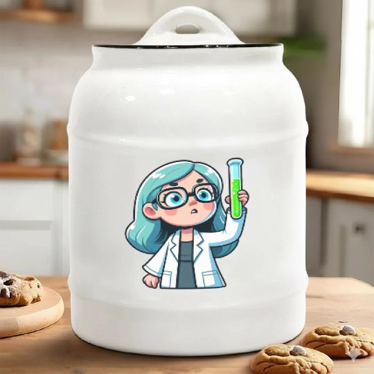 Chibi Chemist's Discovery Ceramic Cookie Jars