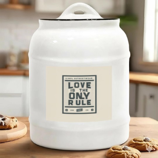 Streetwear Love Rule Ceramic Cookie Jars