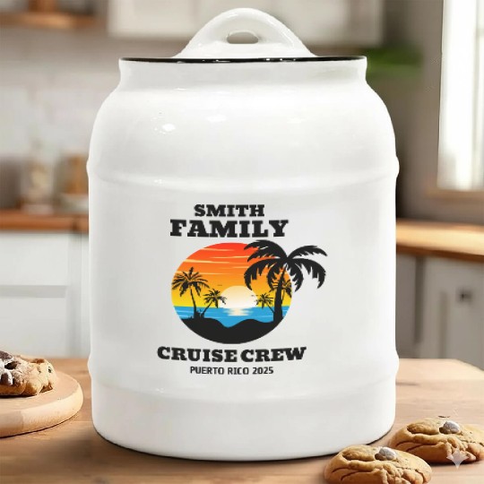 smith family cruise crew puerto rico 2025 Ceramic Cookie Jars