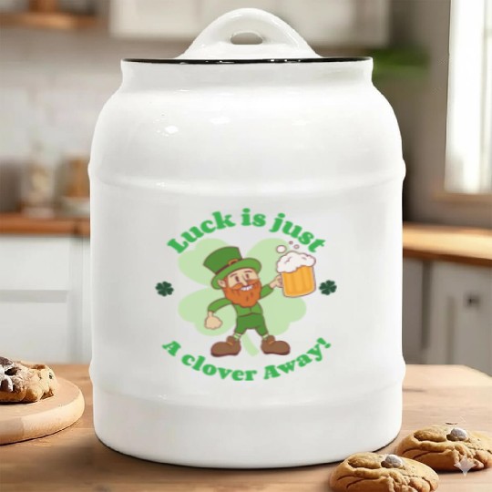 Luck is Just A Clover Away! Ceramic Cookie Jars