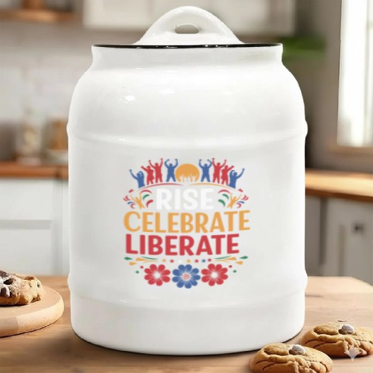 Rise, Celebrate, Liberate: Juneteenth Freedom Ceramic Cookie Jars