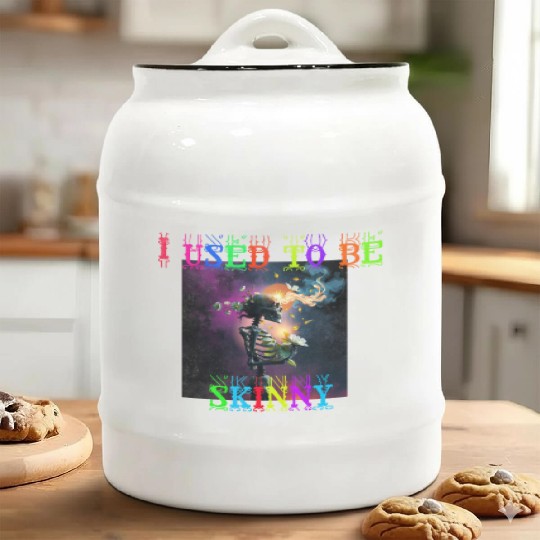 I used to be skinny skeleton Ceramic Cookie Jars