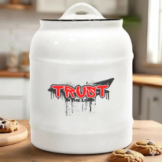 Trust in the Lord Christian Graffiti Streetwear Ceramic Cookie Jars