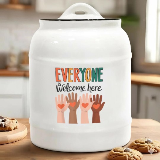 Everyone Is Welcome Here Idaho Teacher Ceramic Cookie Jars
