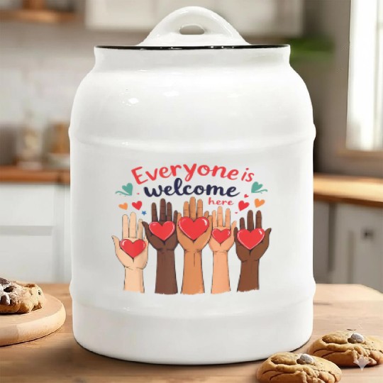 Everyone Is Welcome Here Idaho Teacher Ceramic Cookie Jars