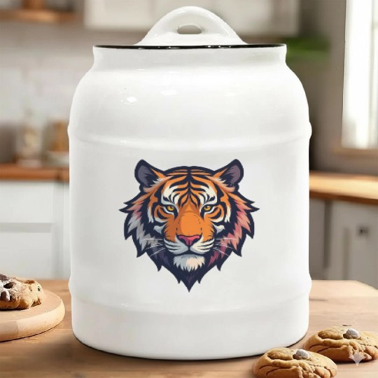 Tiger face Ceramic Cookie Jars