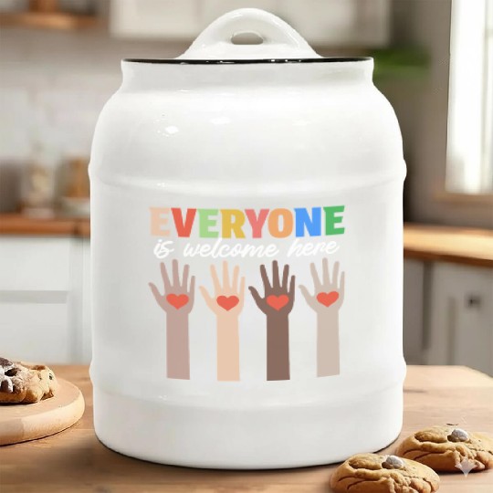 Everyone Is Welcome Here Idaho Teacher Ceramic Cookie Jars