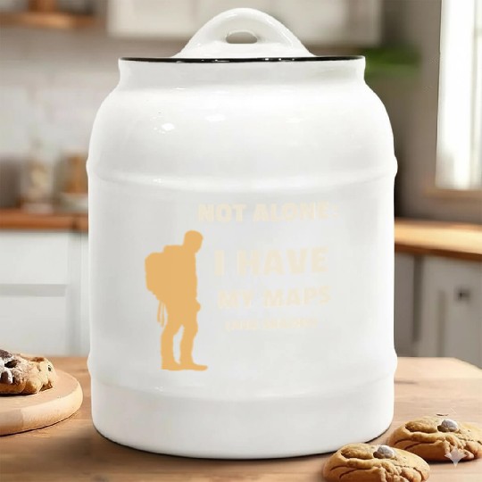 Solo traveler: I have my maps and snacks Ceramic Cookie Jars