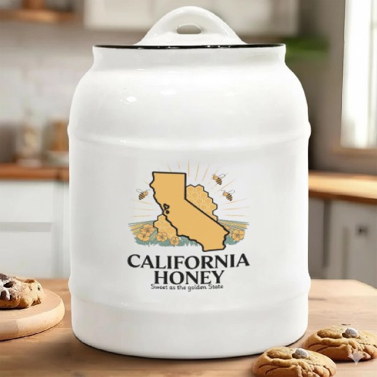California honey sweet as the golden state Ceramic Cookie Jars
