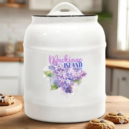 Mackinac Island Michigan Lilacs Lilac Festival Sta Ceramic Cookie Jars