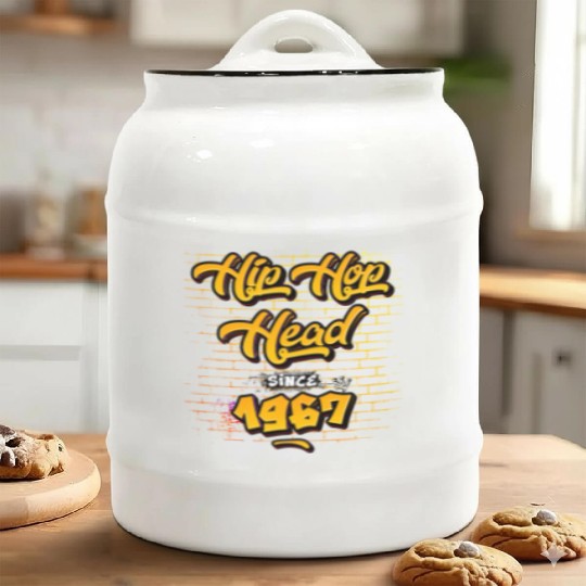 Hip-Hop Head Since 1967 - 58 Years of Rap & Rhymes Ceramic Cookie Jars