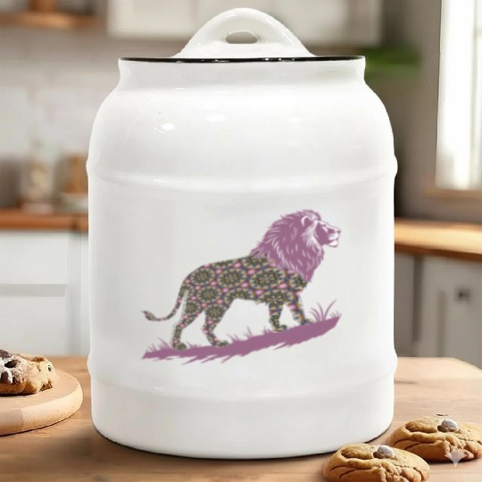 Star of David Pattern 1 Lion of Judah Ceramic Cookie Jars