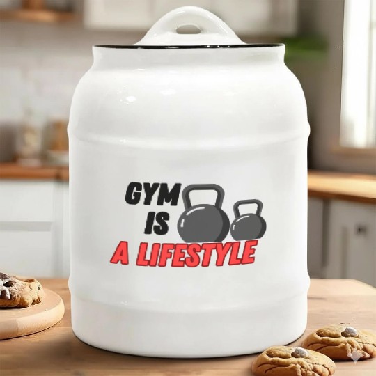 Gym is a lifestyle Ceramic Cookie Jars