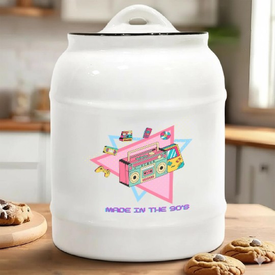 Made in the 90s – Retro Vibes Throwback Design Ceramic Cookie Jars