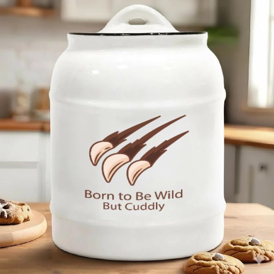 Born to Be Wild – But Cuddly Cuddles with Claws Ceramic Cookie Jars