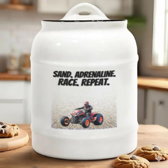 Sand Drag Racing Adrenaline Ceramic Cookie Jars