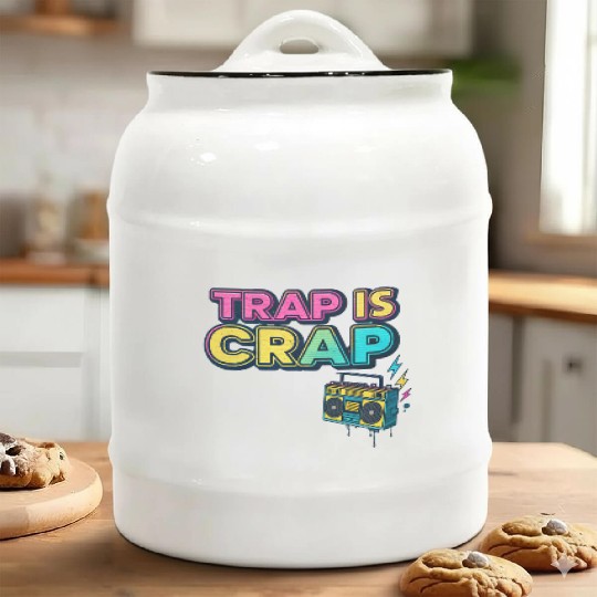 "Trap Is Crap" Graffiti Hip-Hop Ceramic Cookie Jars