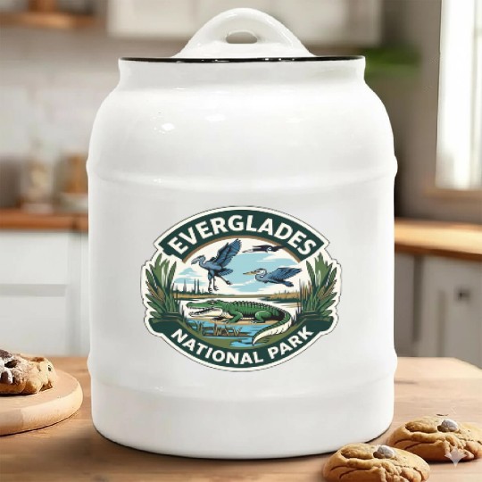 Everglades National Park Florida USA Logo Ceramic Cookie Jars