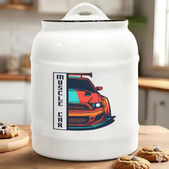 Muscle Car US Ceramic Cookie Jars Modern Muscle Car Man Children