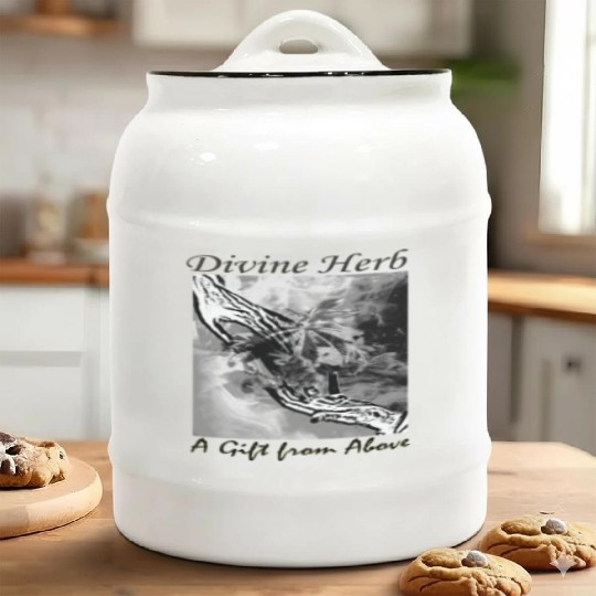 Divine Herb – A Gift from Above Ceramic Cookie Jars