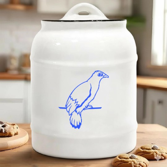Bird raven dove sitting cable hawk eagle birdie Ceramic Cookie Jars