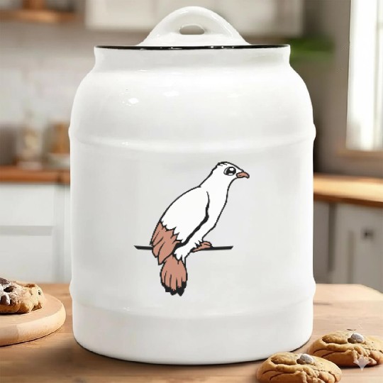 Bird raven dove sitting cable hawk eagle birdie Ceramic Cookie Jars