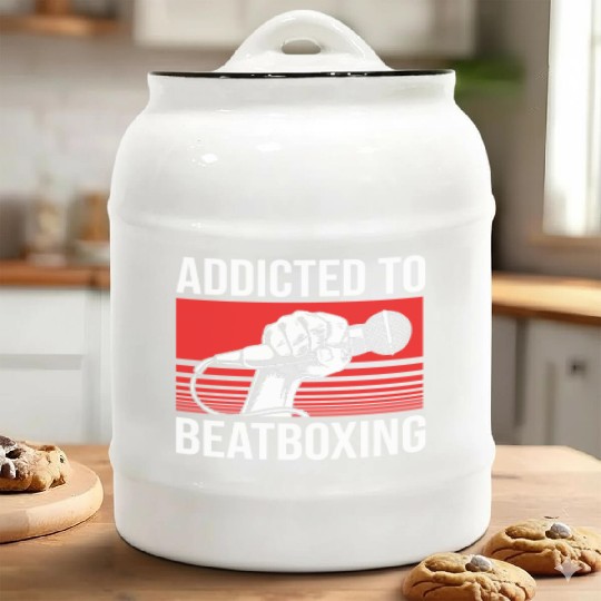Beatbox Classic Hip Hop Music Ceramic Cookie Jars