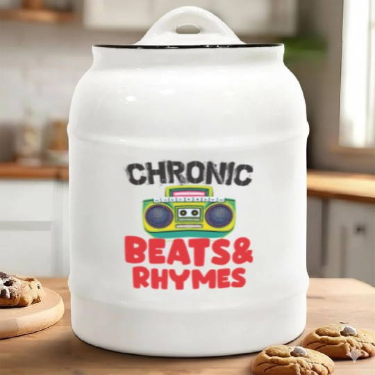 Chronic Beats and Rhymes 90s Hip Hop Ceramic Cookie Jars pr