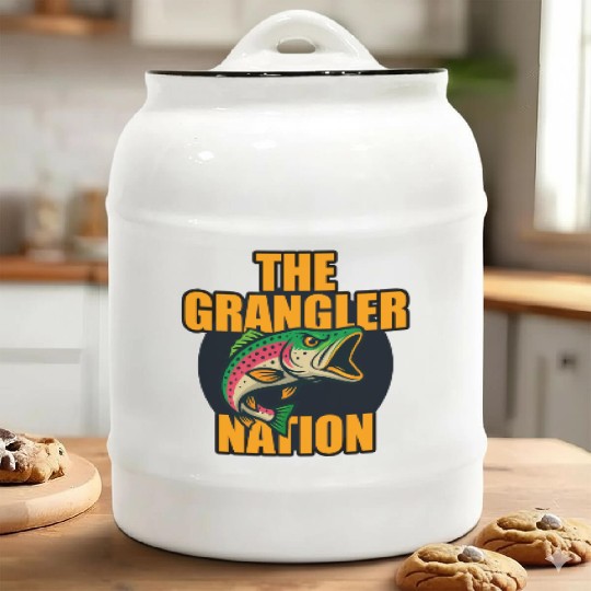 Grangler Nation (Rainbow Trout) Ceramic Cookie Jars