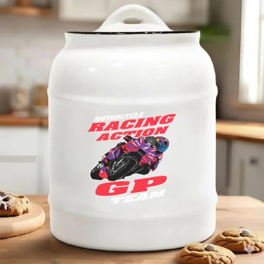 Motorcycle Racing - Superbike Ceramic Cookie Jars